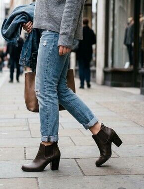 Carlos by Carlos Santana Ankle Brown High Heel Boots Women's Size 11